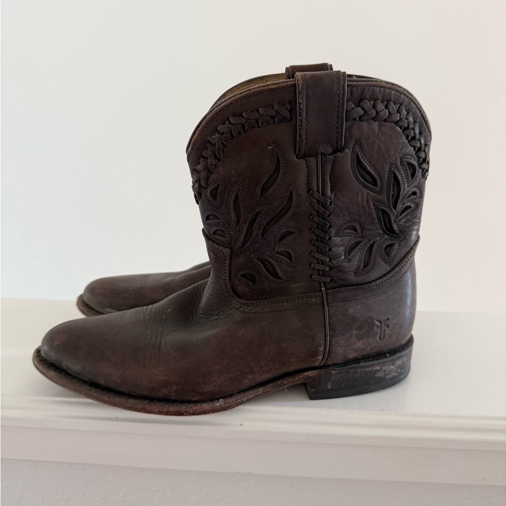 Frye Brown Shortie Western Boot Size 8